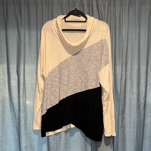 Maurices Tri-Tone Cowl Neck Sweatshirt